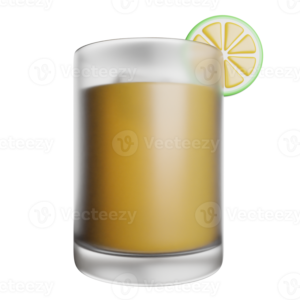 Cocktail Drink Juice 3D Rendering Icon Illustration png