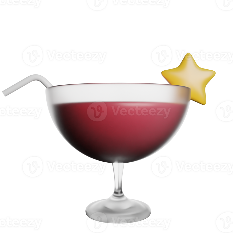 cocktail bevanda succo 3d interpretazione icona illustrazione png