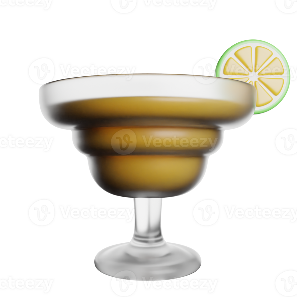 Cocktail Drink Juice 3D Rendering Icon Illustration png
