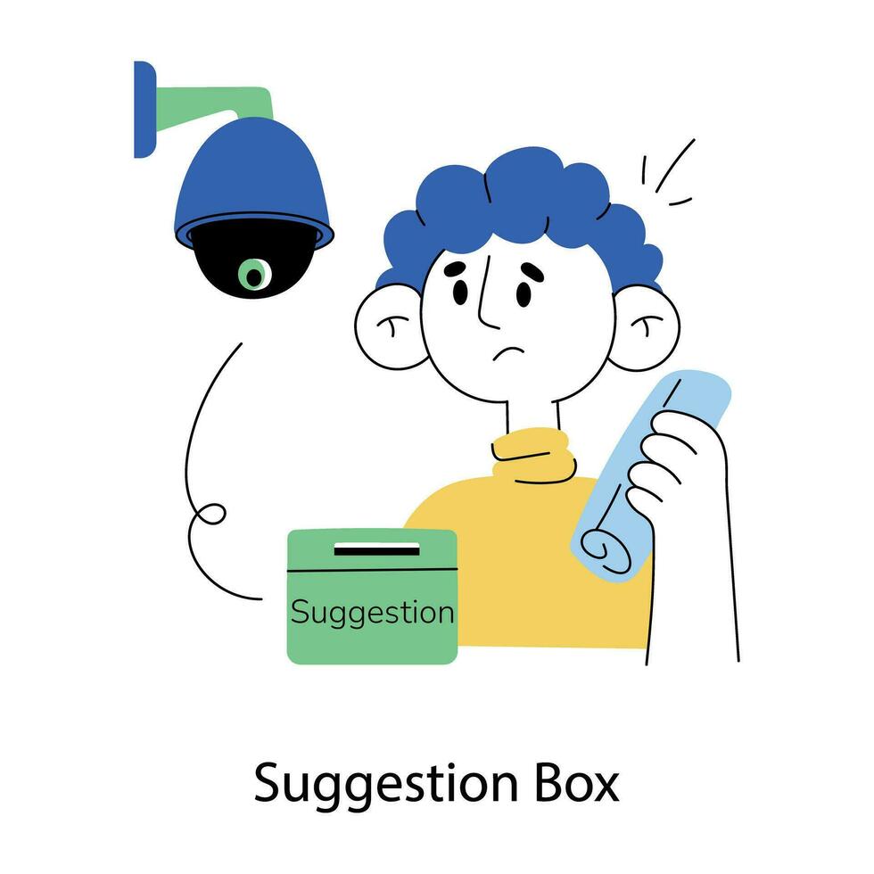 Trendy Suggestion Box vector