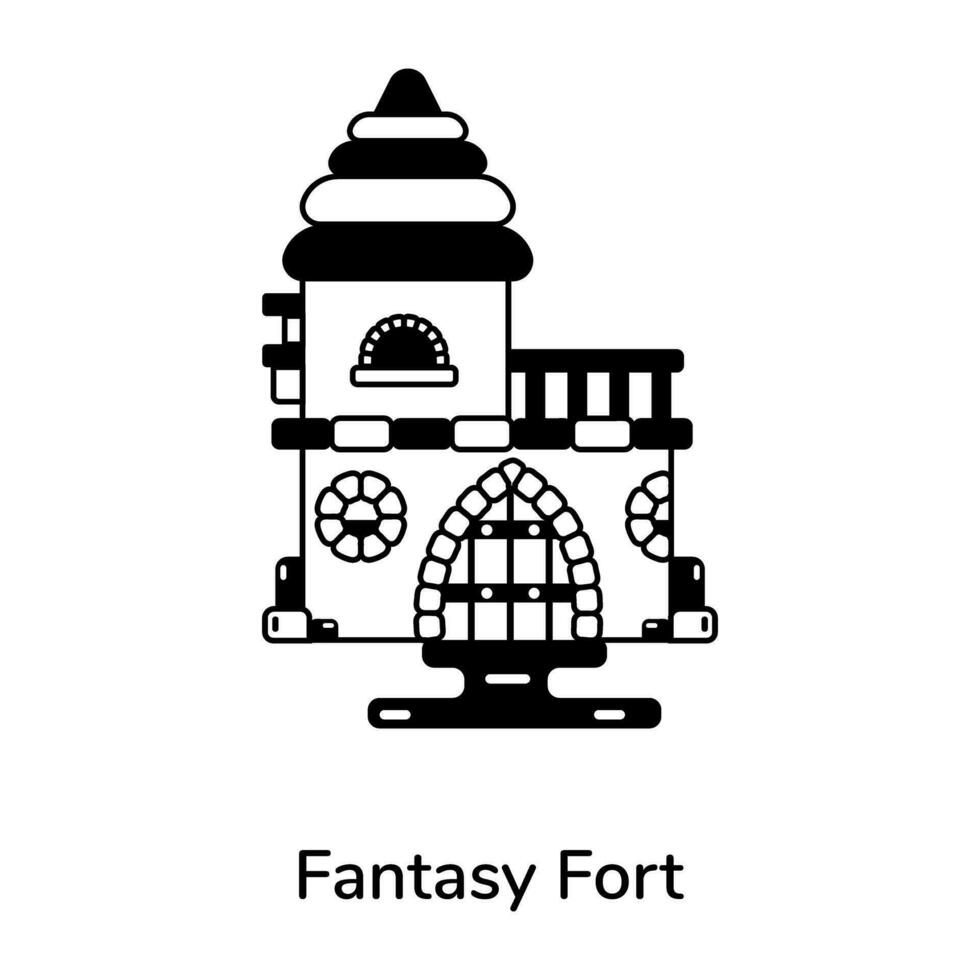 Trendy Fantasy Fort vector