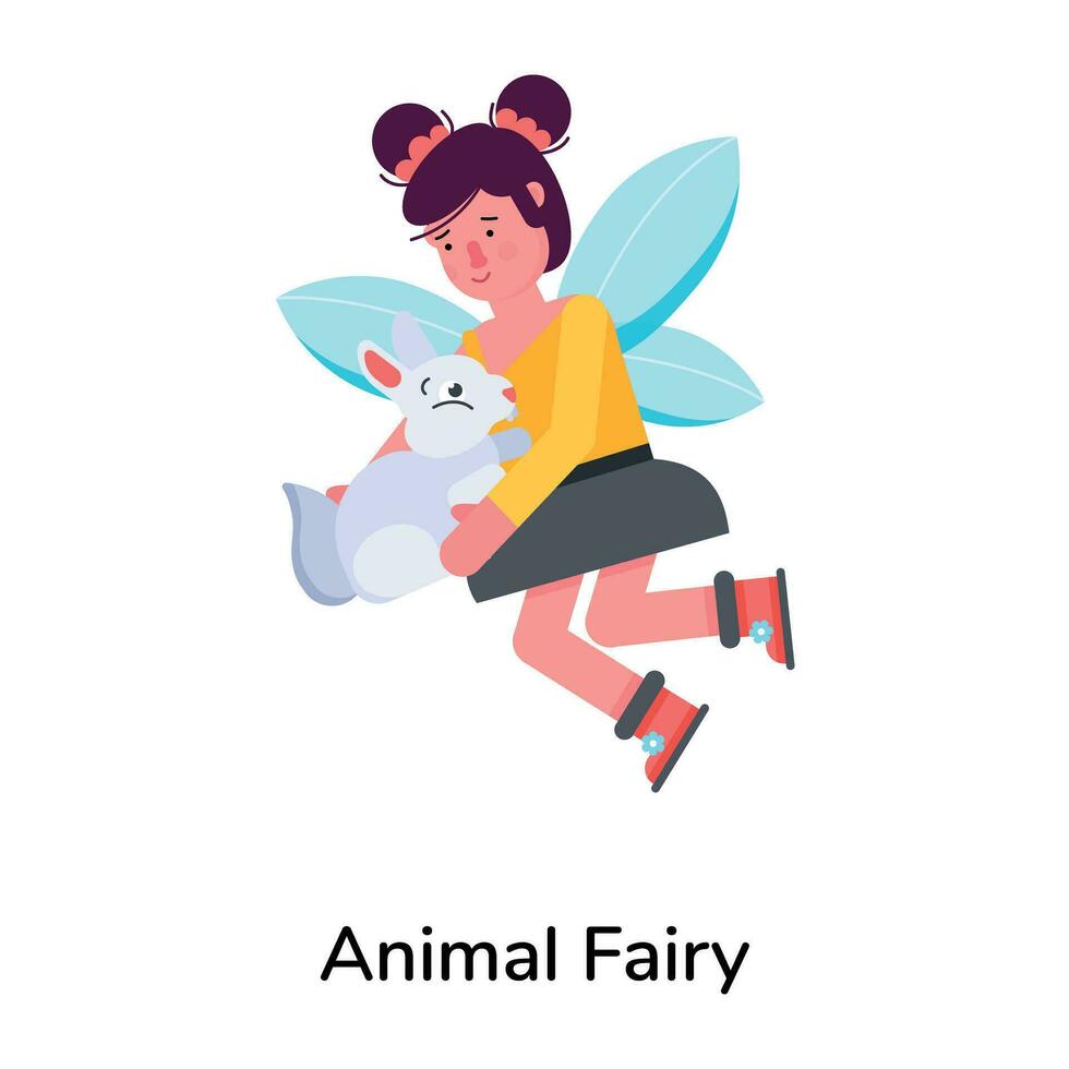 Trendy Animal Fairy vector