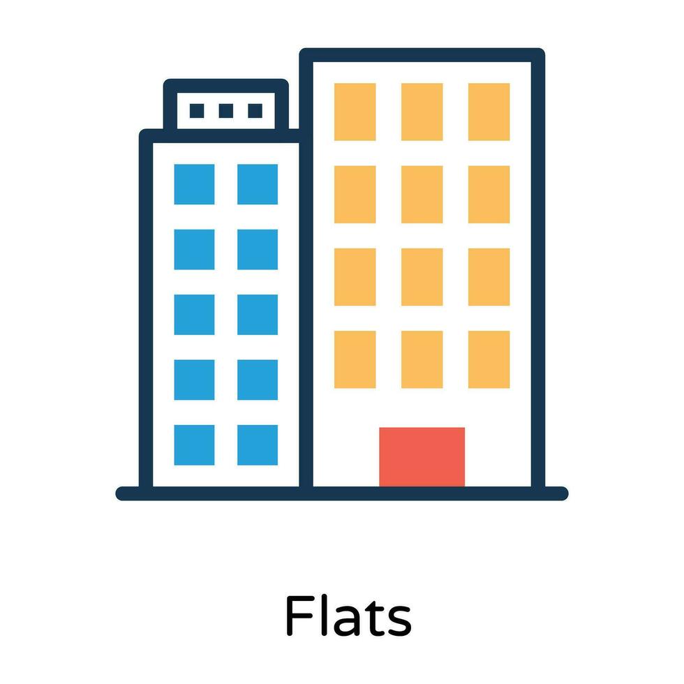 Trendy Apartments Concepts vector