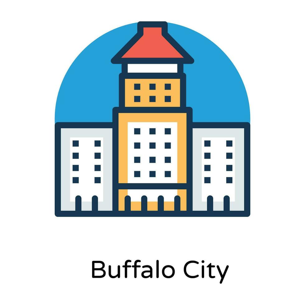 Trendy Buffalo City vector