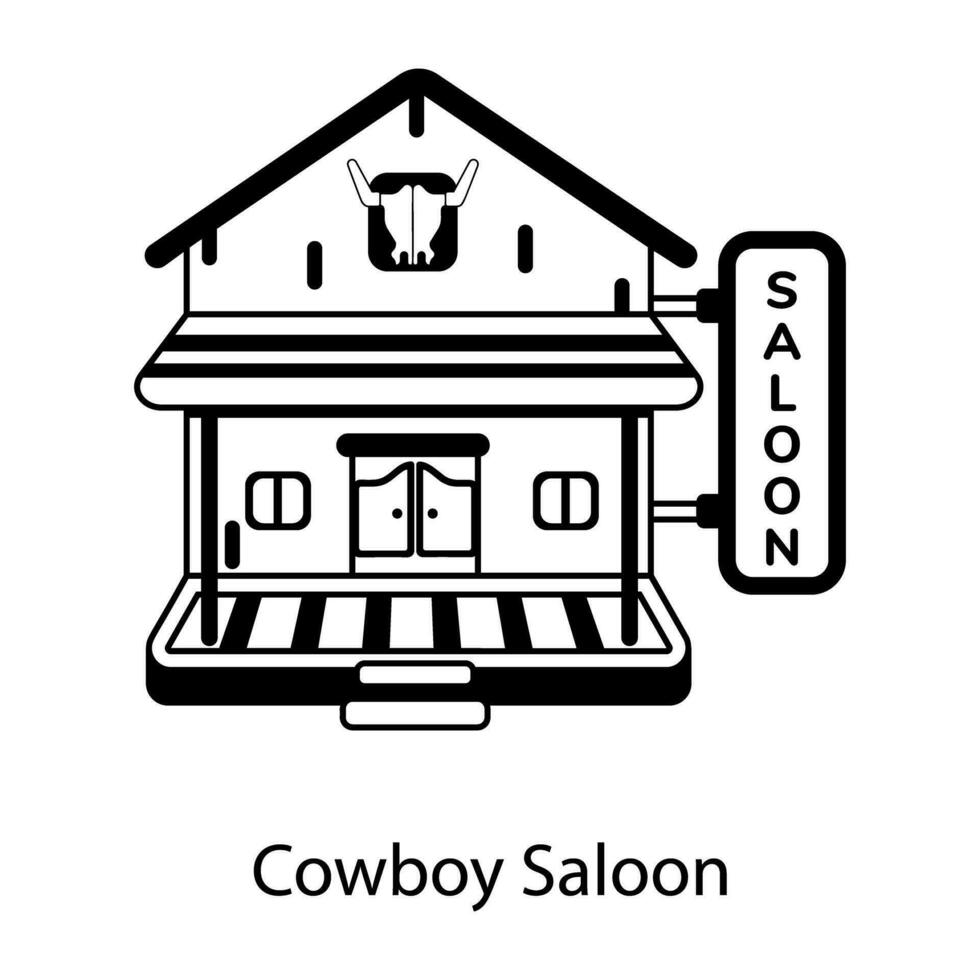 Trendy Cowboy Saloon vector