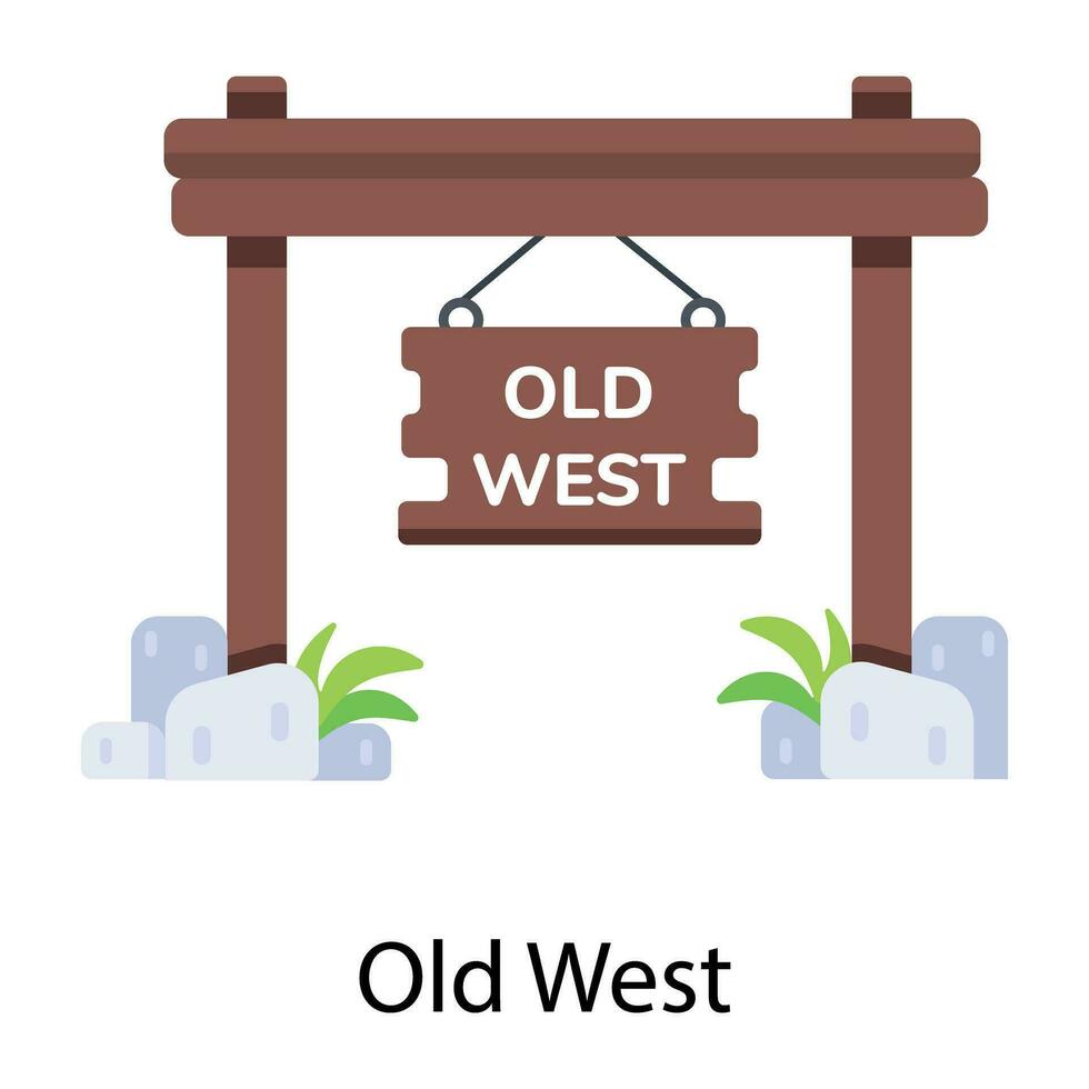 Trendy Old West vector