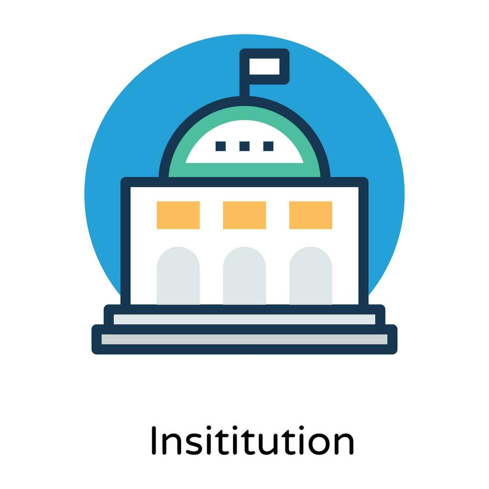 Trendy School Building vector