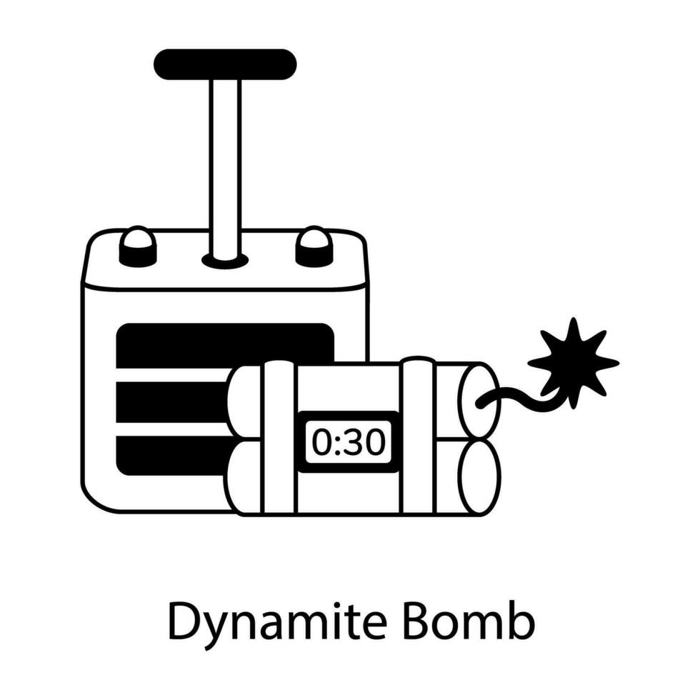 Trendy Dynamite Bomb vector