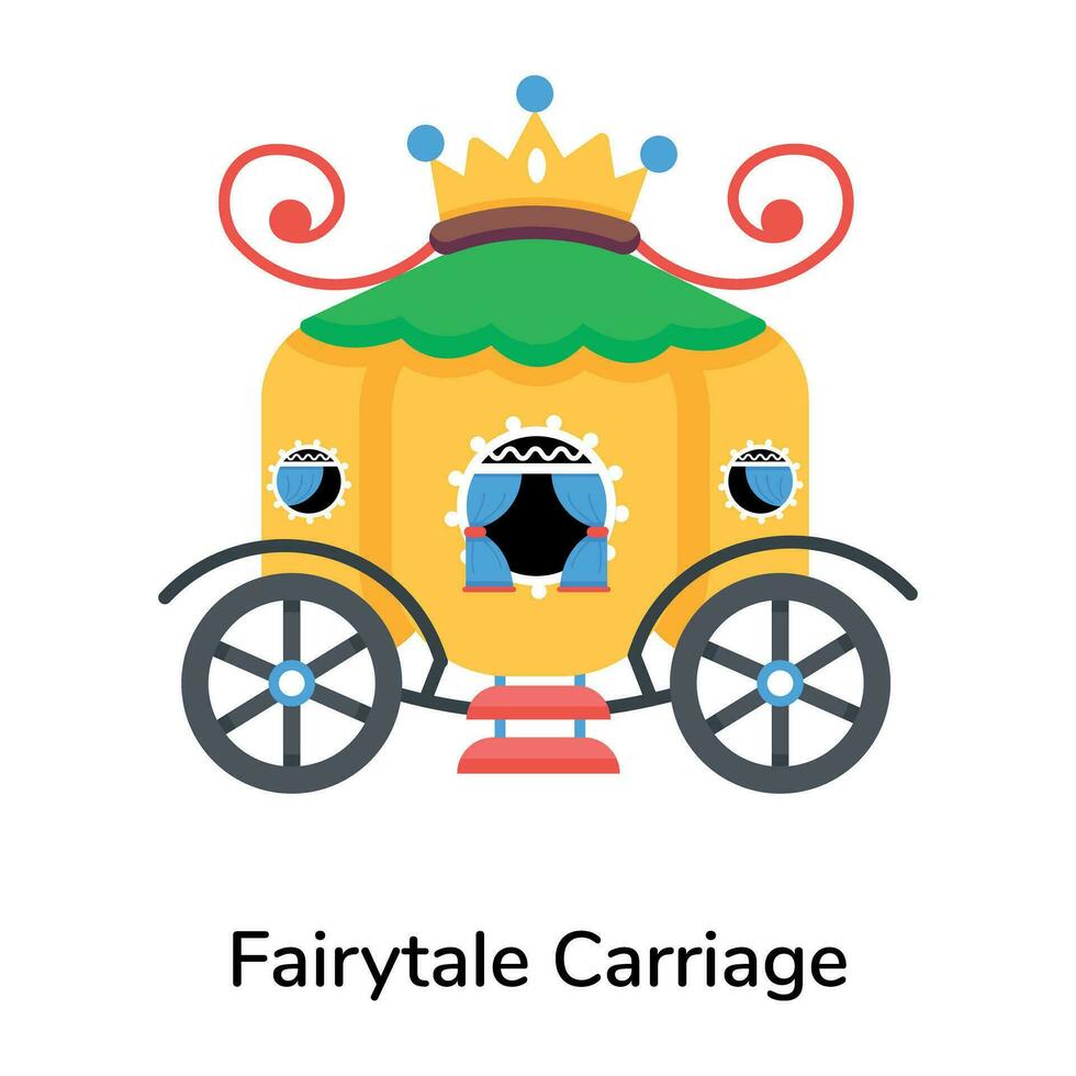 Trendy Fairytale Carriage vector