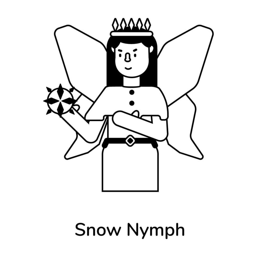 Trendy Snow Nymph vector