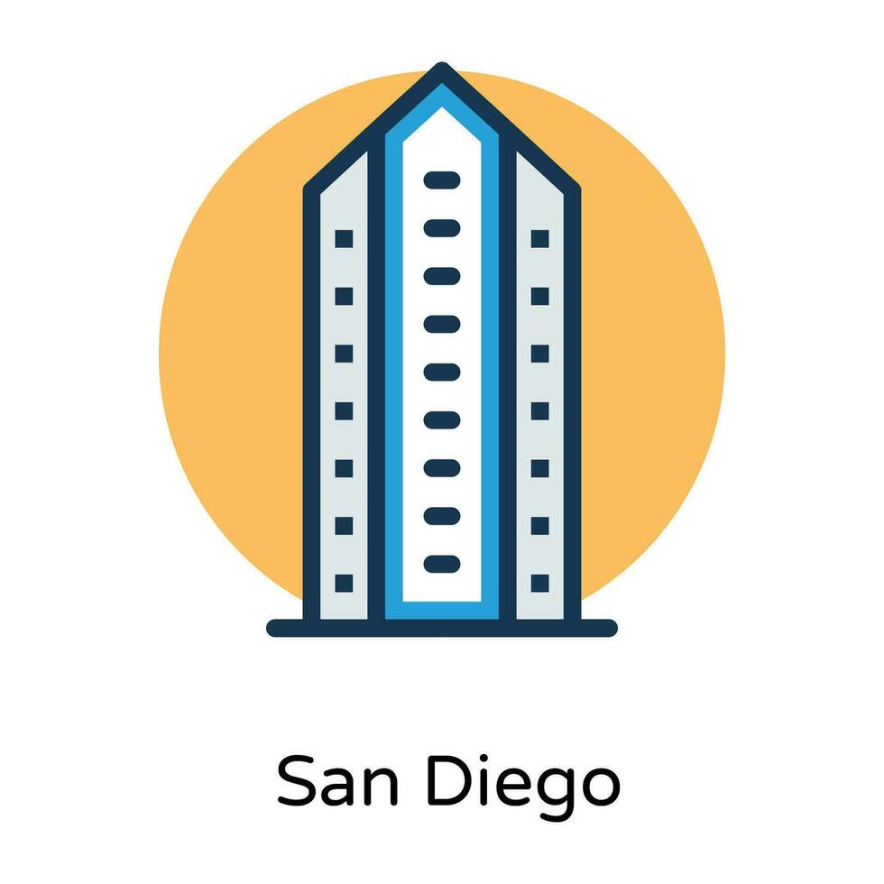 Trendy San Diego vector