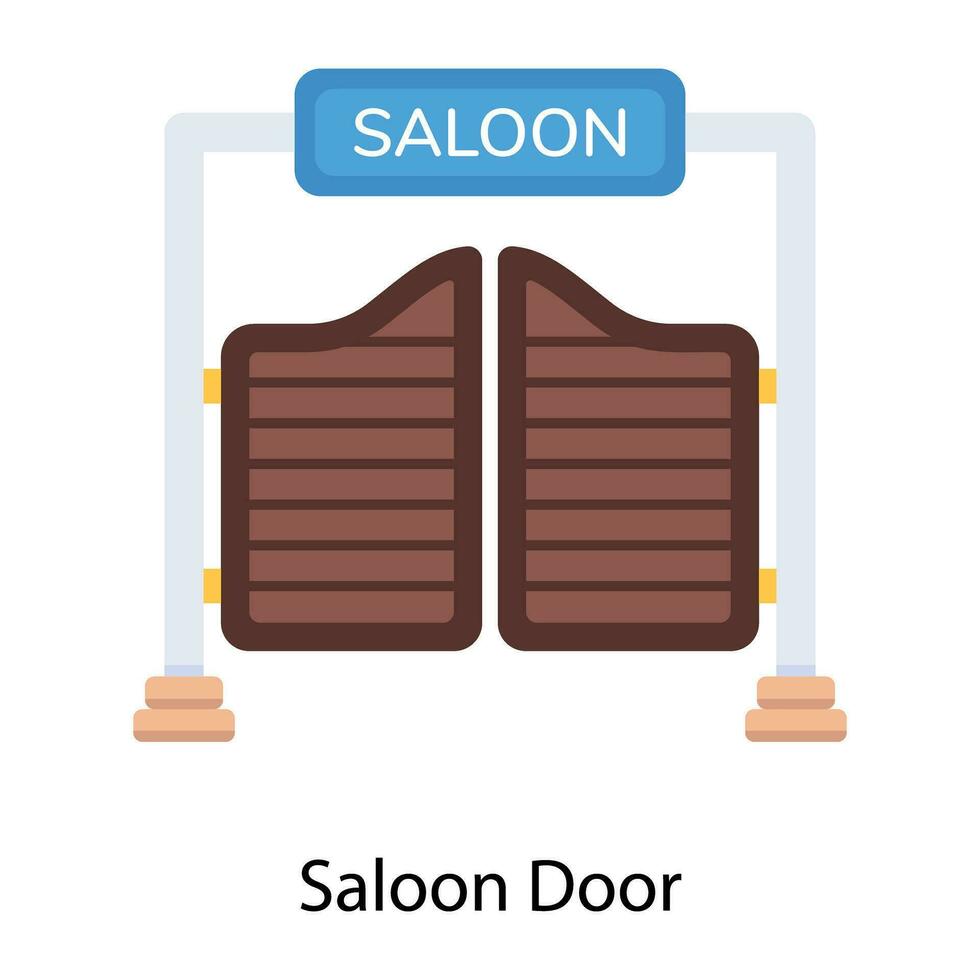 puerta de salón de moda vector