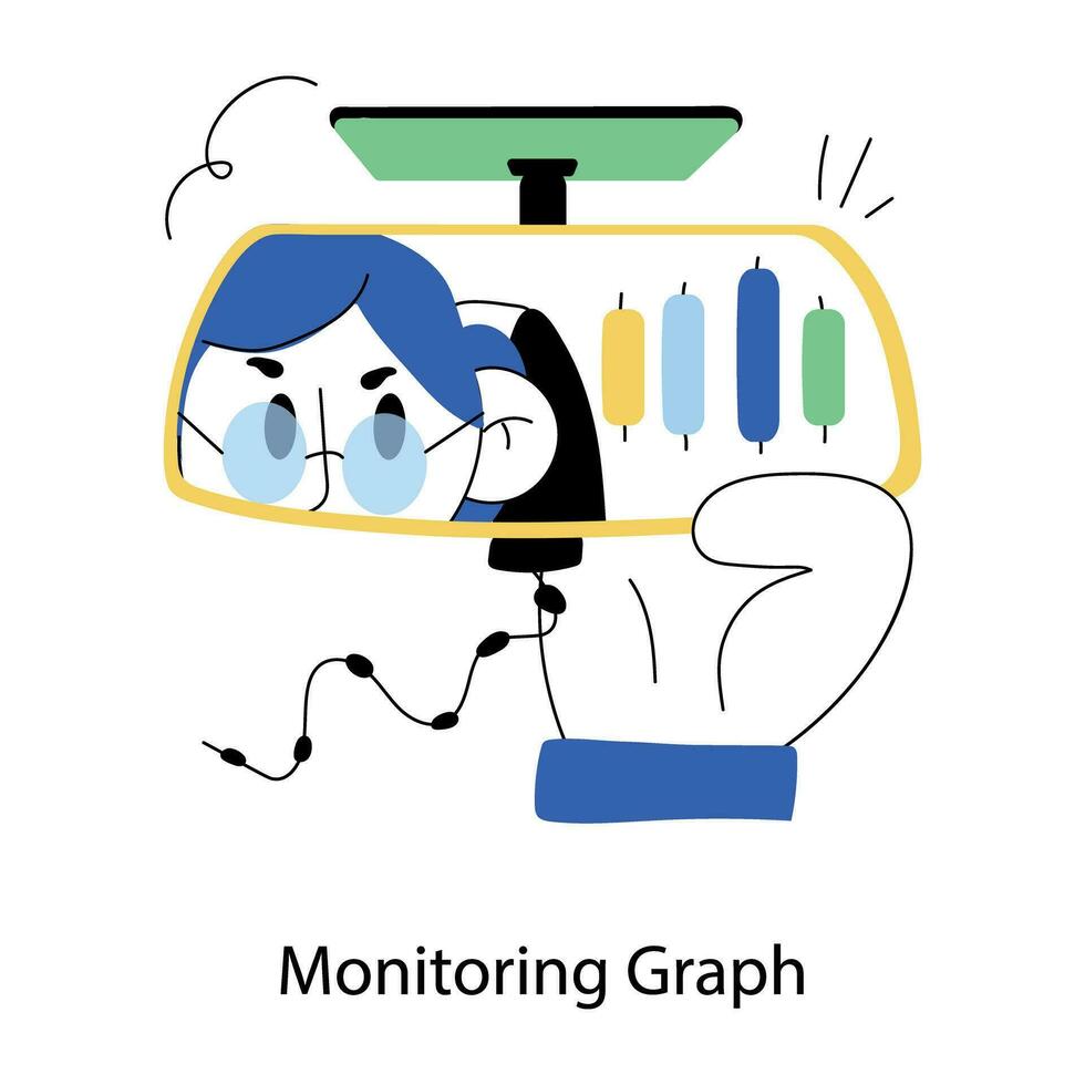 Trendy Monitoring Graph vector