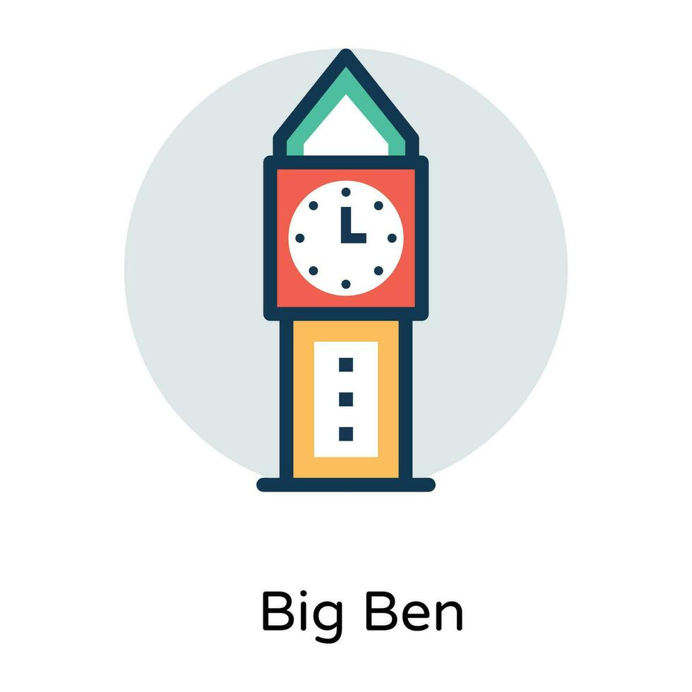 Trendy Big Ben vector