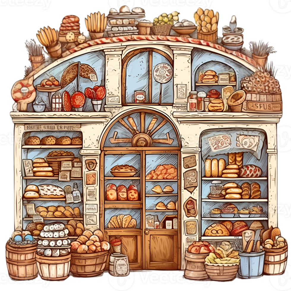 AI generated Bread illustration , bread clipart ,water color bread clipart png