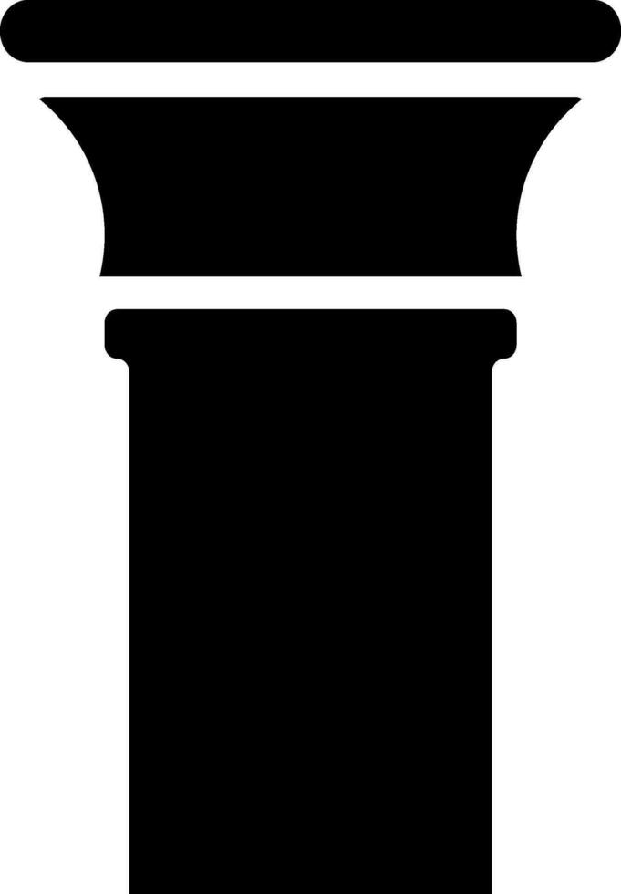 Pillar greek icon Justice symbol Column stencil Vector illustration