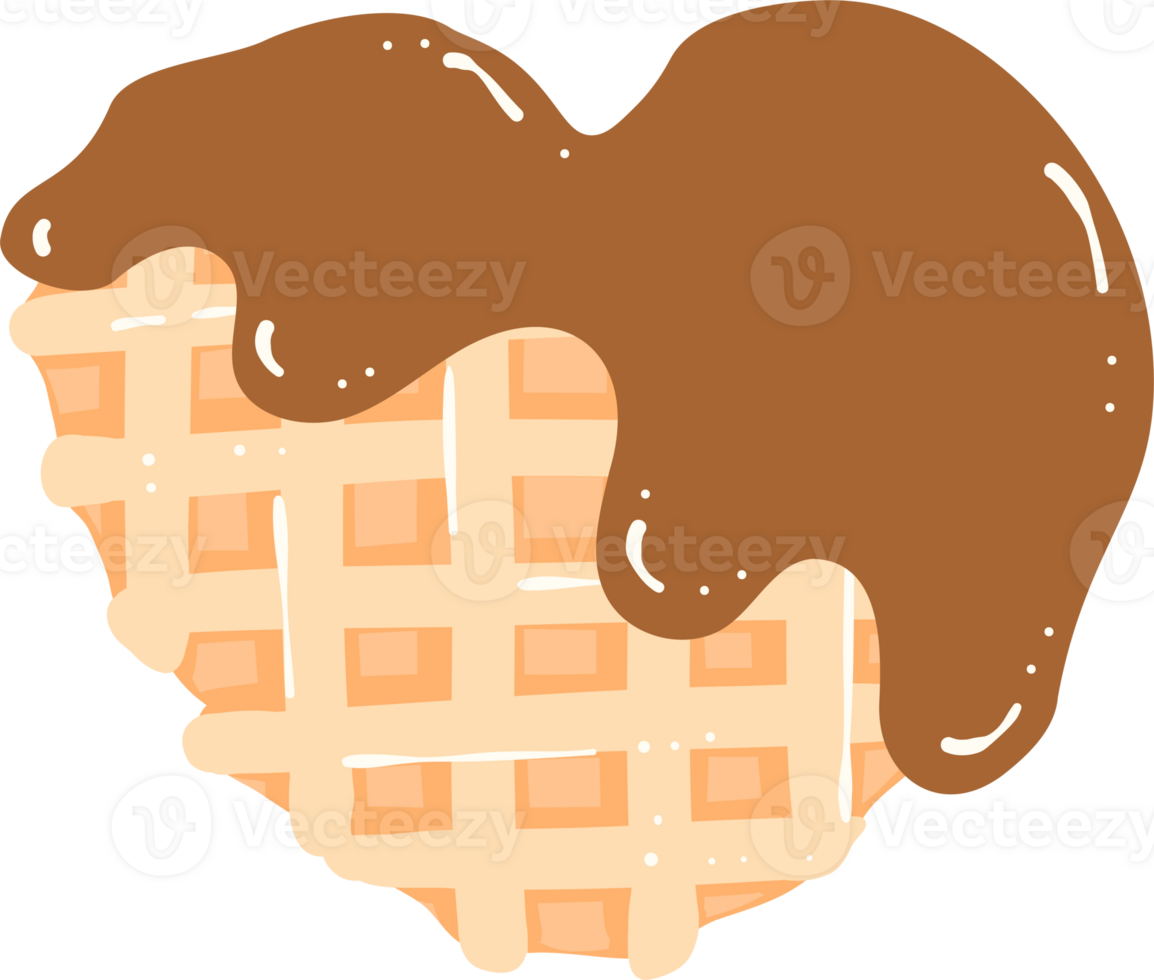 chocolate Waffle in square shape illustration 35889241 PNG