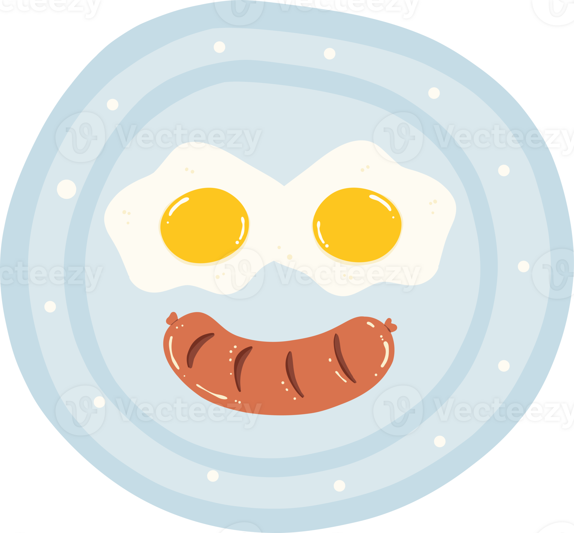 Breakfast plate Egg and Sausage 35889254 PNG