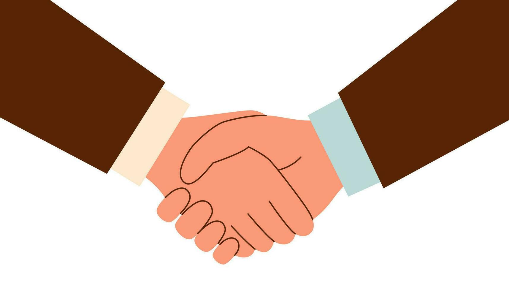 Handshake between businessmen vector