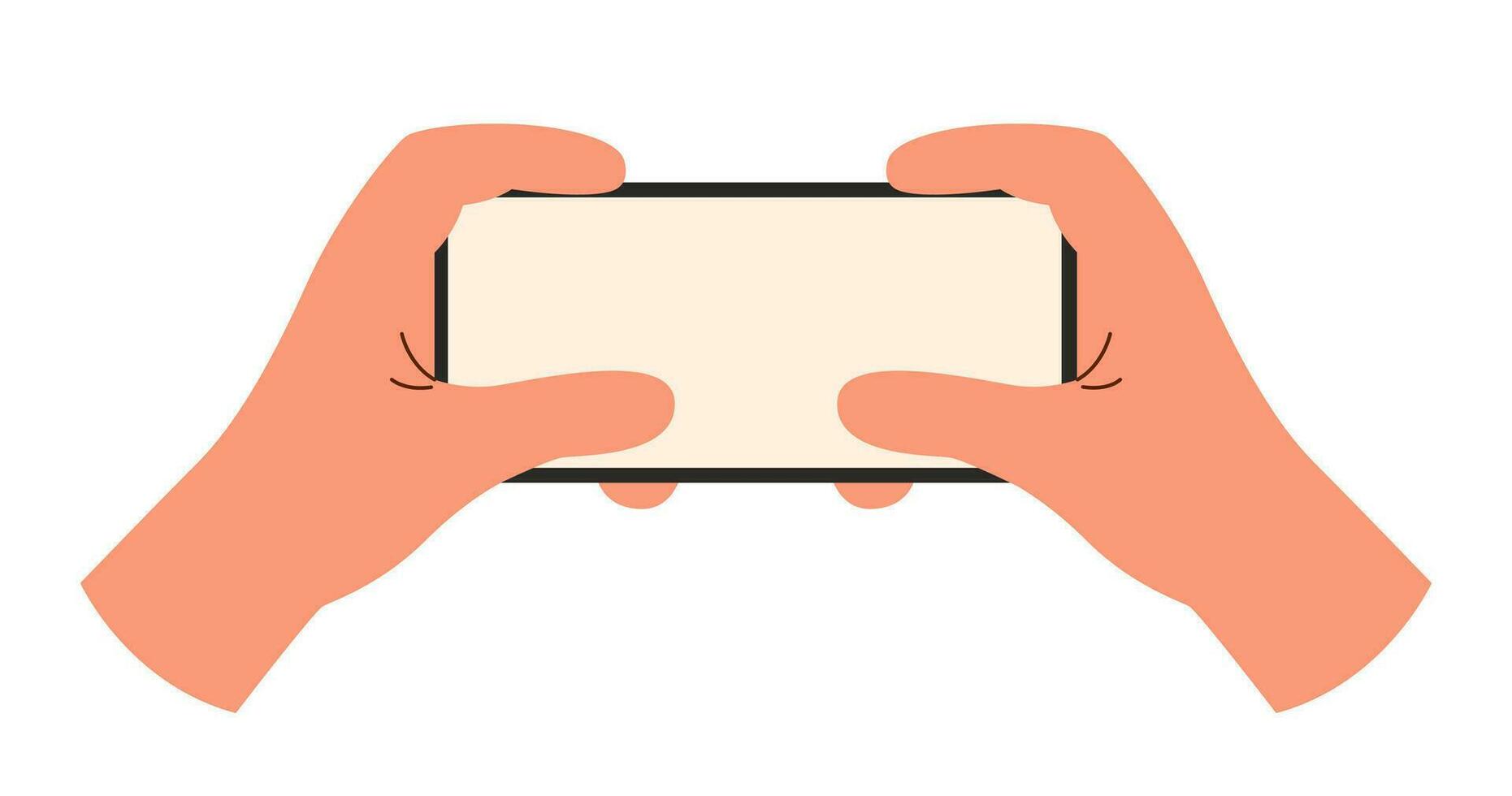 Hand with phone vector