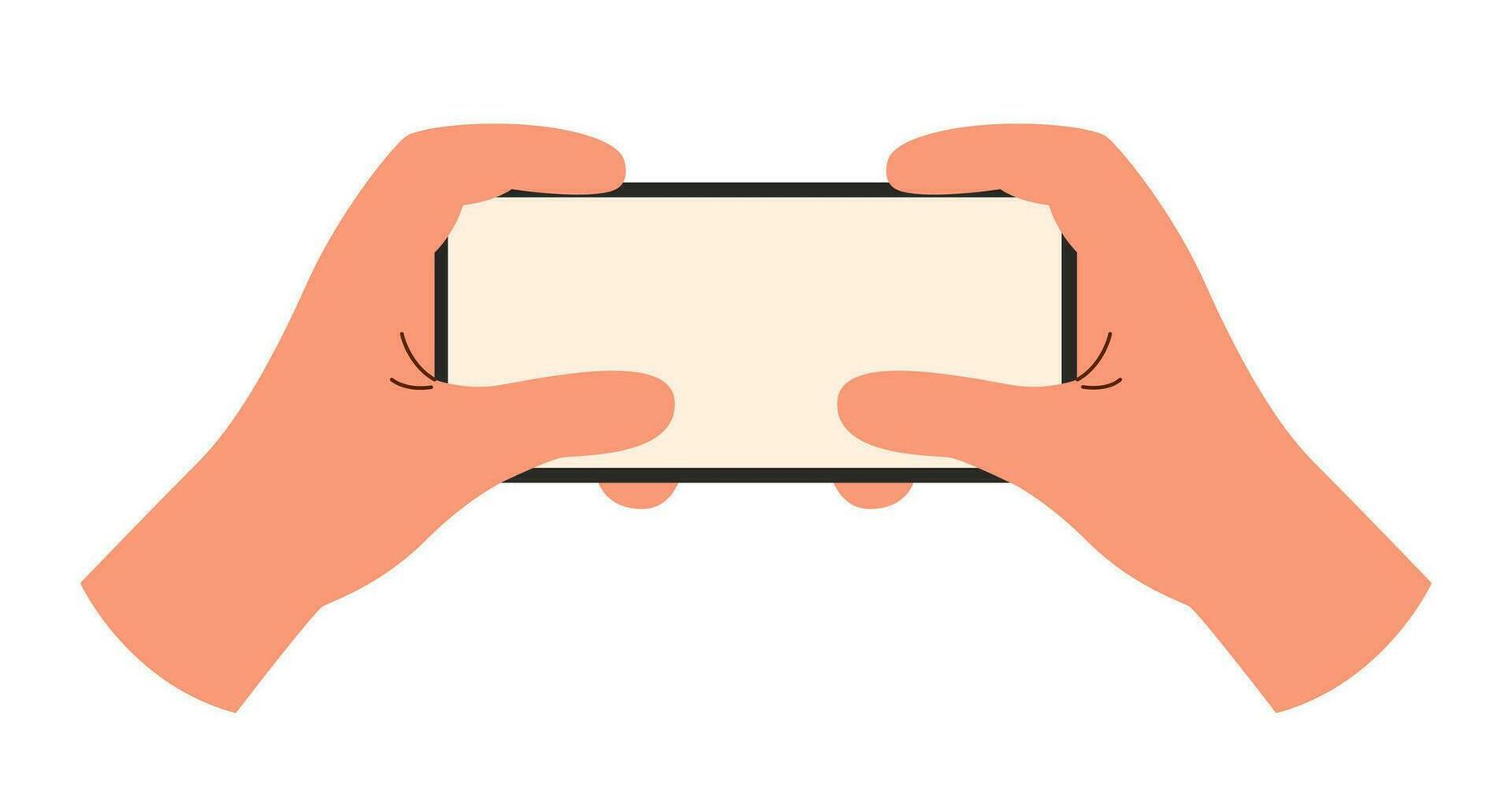 Hand with phone vector