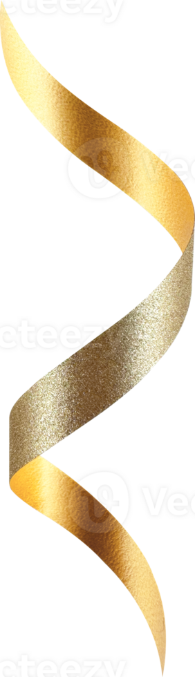 Gold Festive Glitter Ribbon png