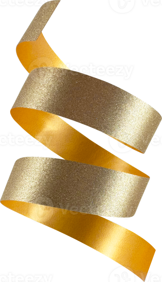 Gold Festive Glitter Ribbon png