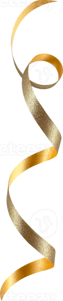 Gold Festive Glitter Ribbon png