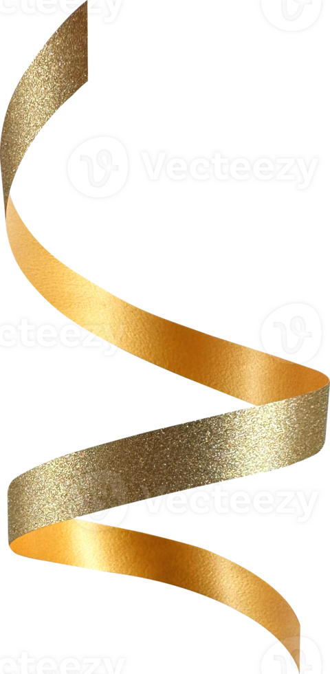Gold Festive Glitter Ribbon png