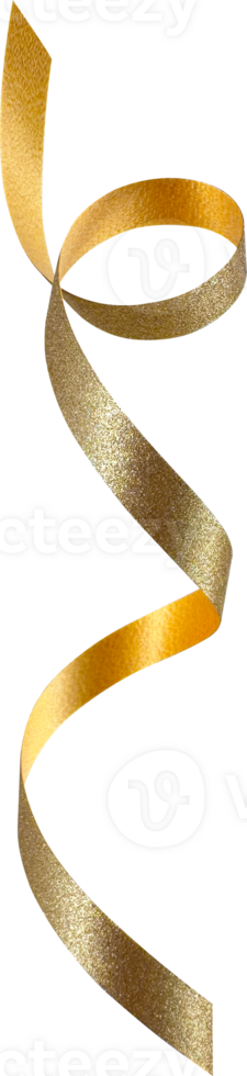 Gold Festive Glitter Ribbon png
