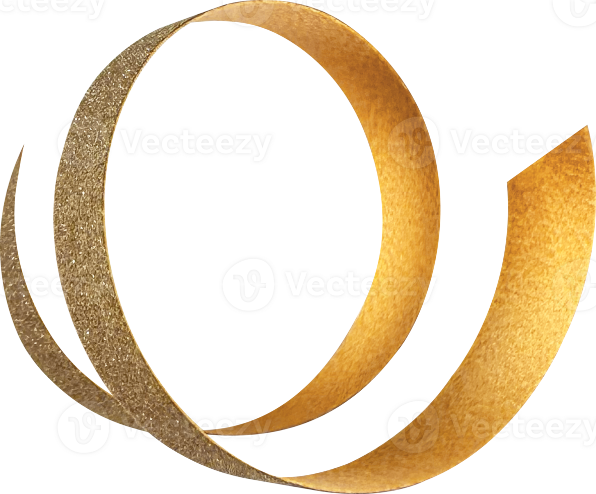 Gold Festive Glitter Ribbon png