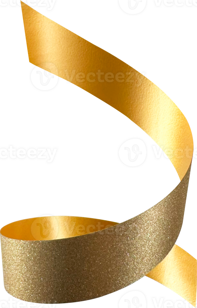 Gold Festive Glitter Ribbon png