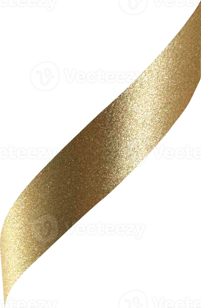 Gold Festive Glitter Ribbon png
