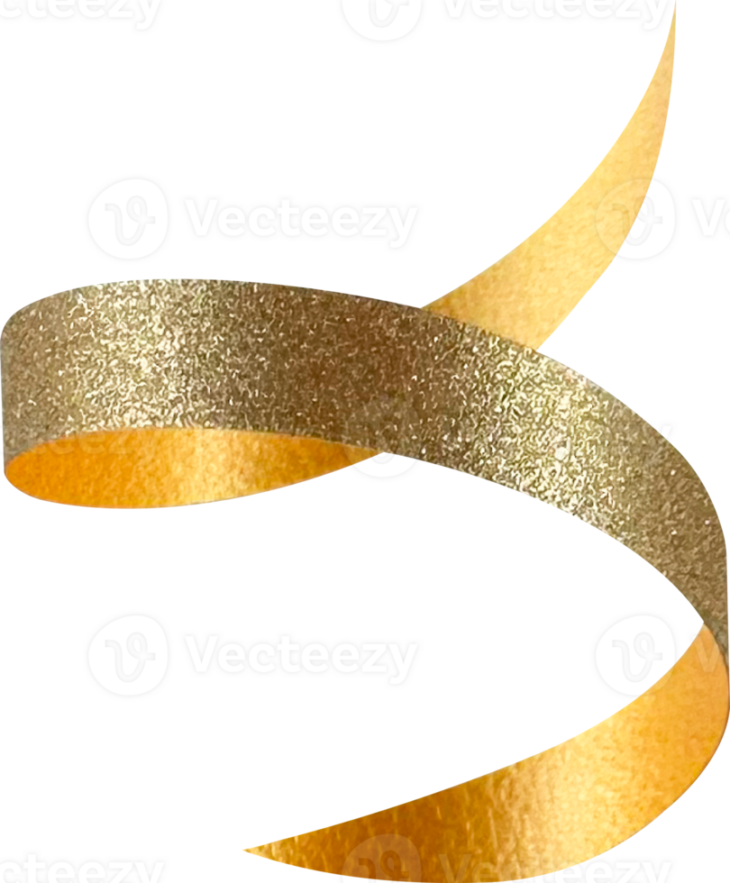 Gold Festive Glitter Ribbon png
