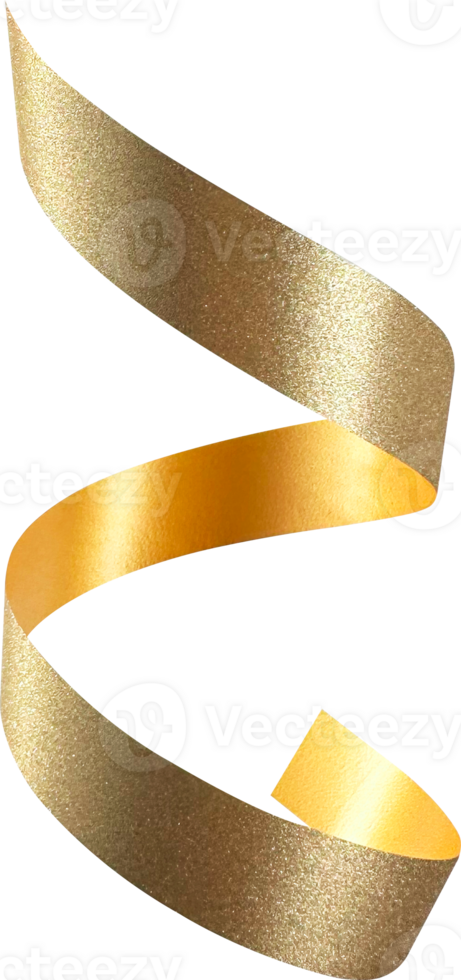 Gold Festive Glitter Ribbon png