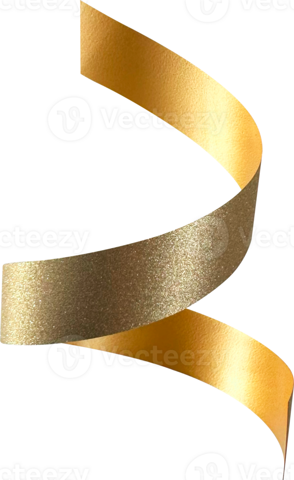 Gold Festive Glitter Ribbon png