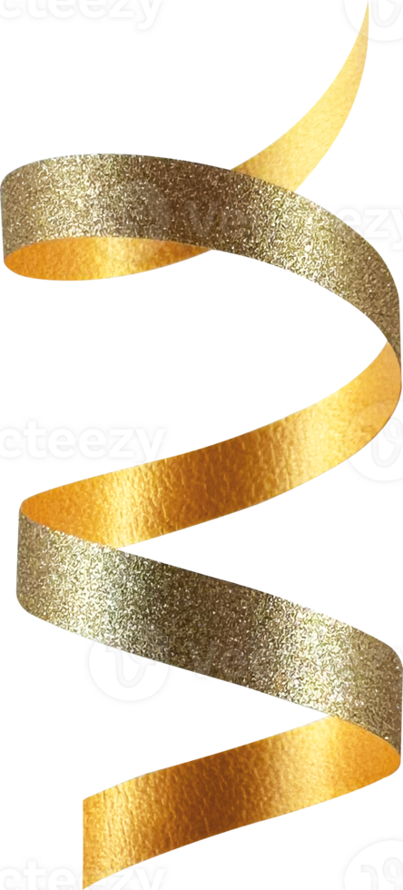 Gold Festive Glitter Ribbon png
