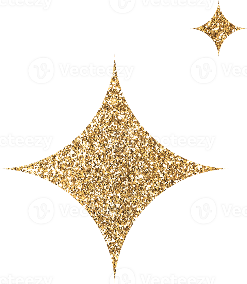 Gold Glitter Stars png