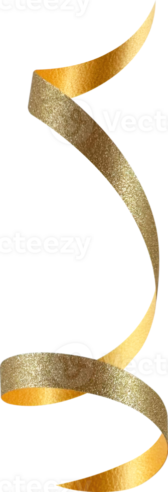 Gold Festive Glitter Ribbon png