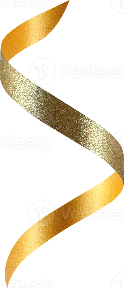 Gold Festive Glitter Ribbon png