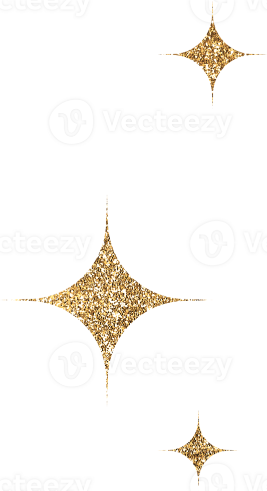 Gold Glitter Stars png