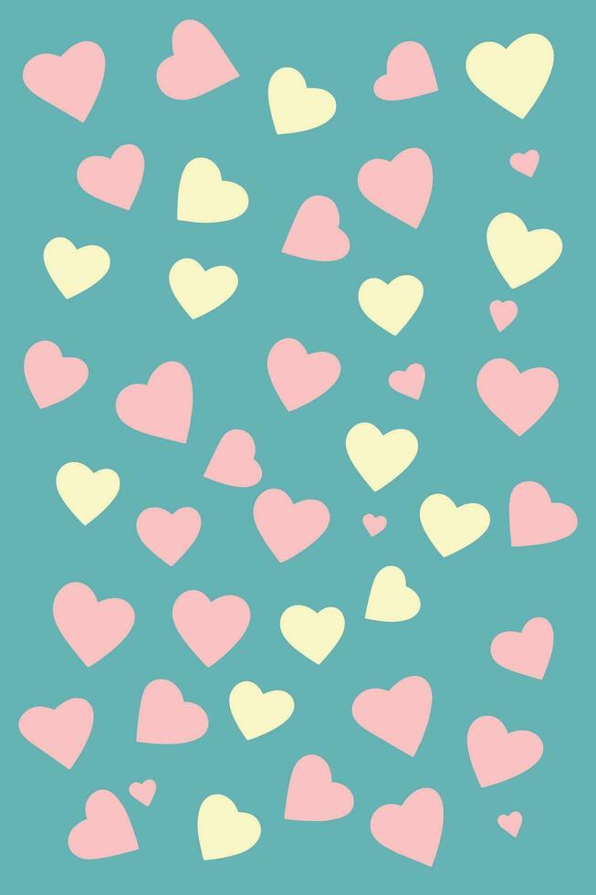 Cute Love Hearts Pattern for Poster, Banner, Wallpaper, Card Decoration vector