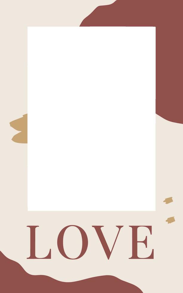 I Love You Poster Design - pastel border overlay vector