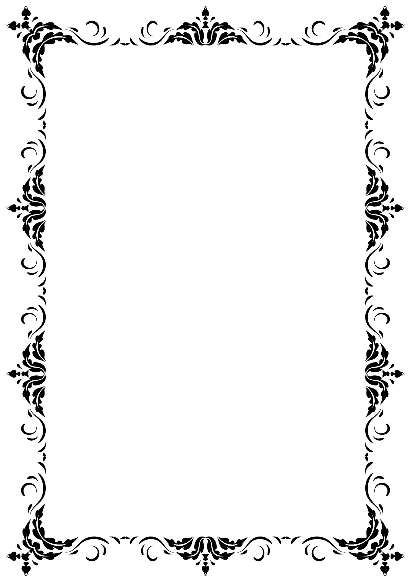Frame and border vector element with vintage style divider. Decorative