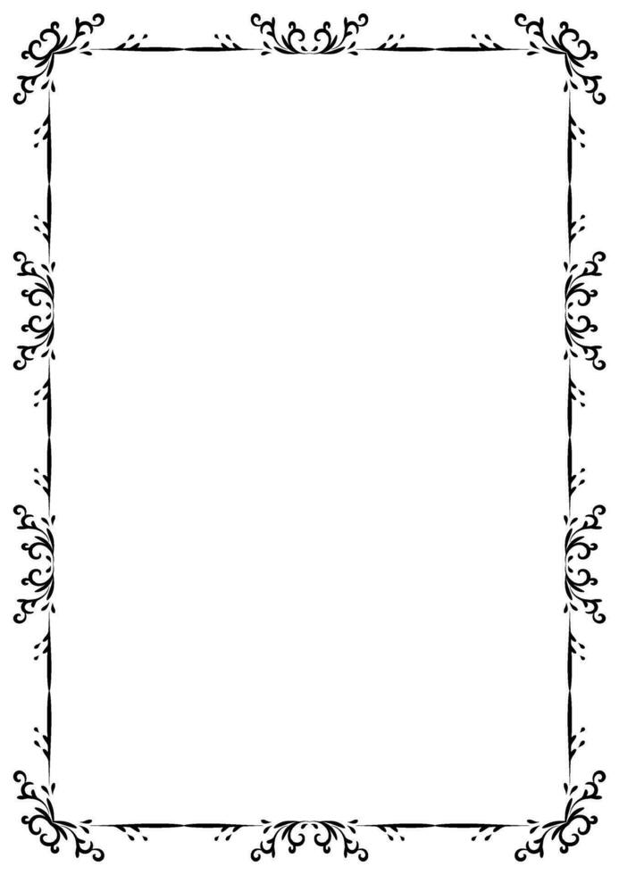 marco y frontera vector elemento con Clásico estilo divisor. decorativo ornamento diseño para página, marco, plantilla, papel, nuevo año tarjeta, certificado, Boda invitación.