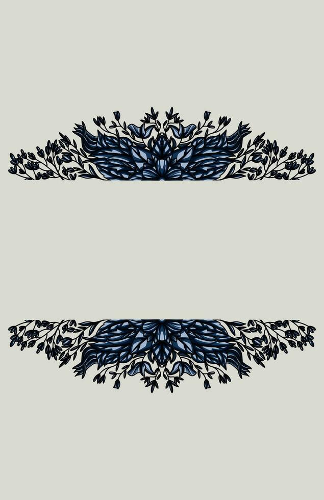 frame the border with an arrangement of leaves and flowers vector