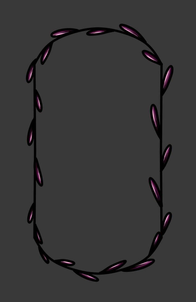 border frame with an arrangement of leaves and flowers vector