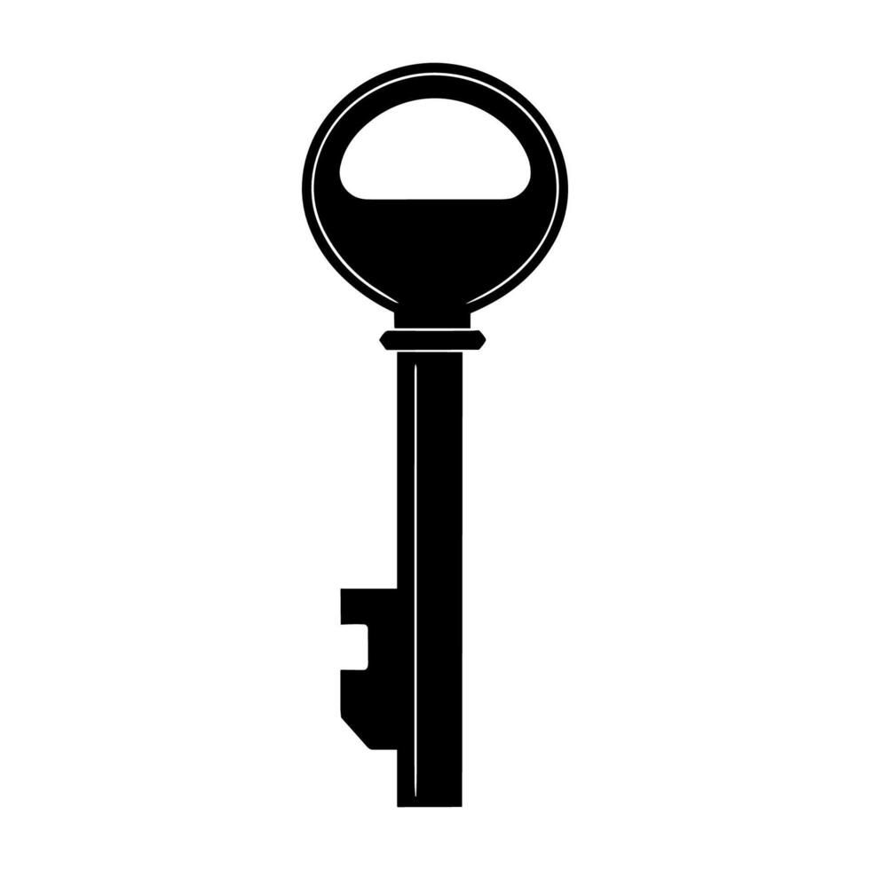 Car key Silhouette isolated on white background. Car Key Icon Symbol Sign Vector. vector