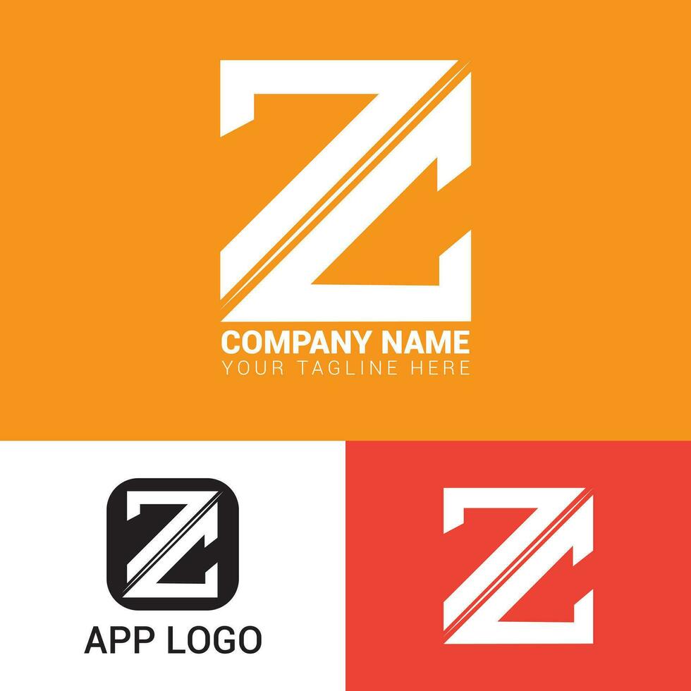 CZ zc letter design logo logotype icon concept with serif font and classic elegant style look vector