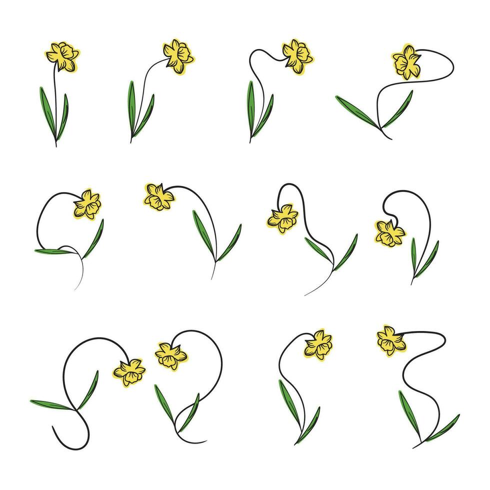 minimalist floral pattern vector